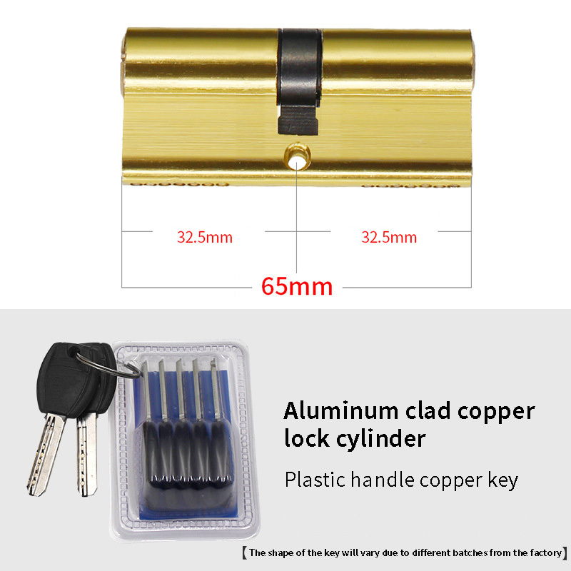 BOWDEU DOORS Solid Brass Door Cylinder Lock For Houses Hot Selling Dimply Key With Knob Cheap Price wholesale Interior room lock