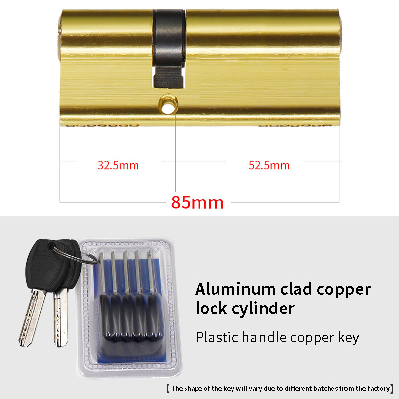 BOWDEU DOORS Solid Brass Door Cylinder Lock For Houses Hot Selling Dimply Key With Knob Cheap Price wholesale Interior room lock