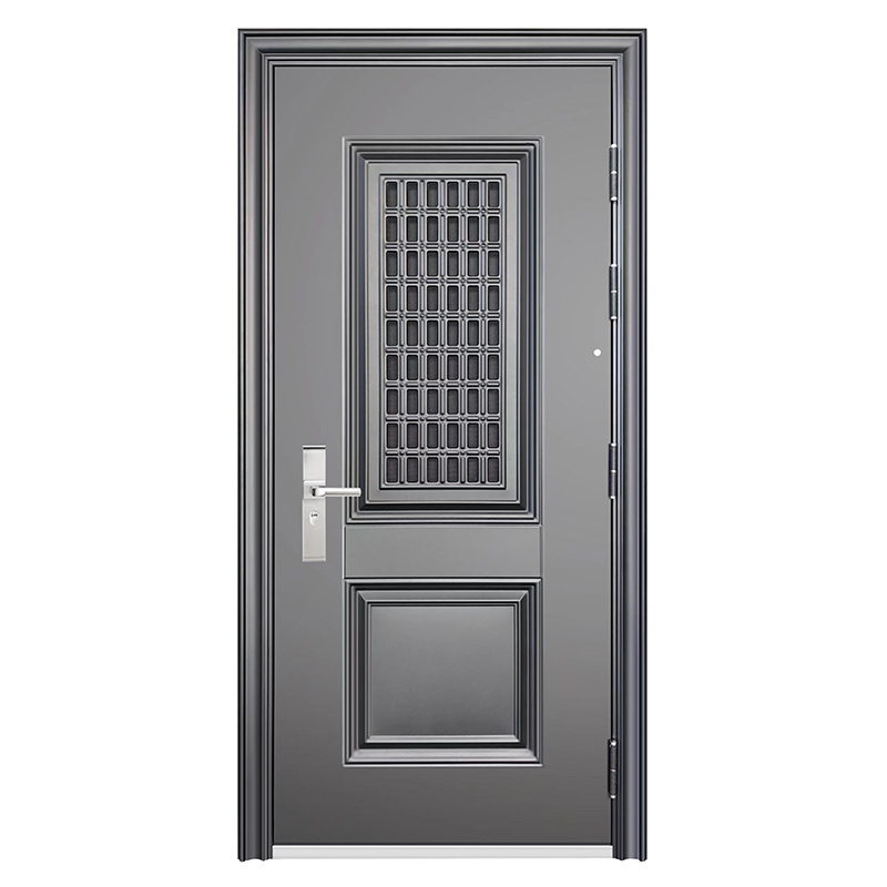 Security steel doors for houses exterior anti-theft soundproof metal skin panel door front entry main entrance puerta