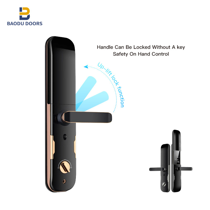 smart lock bedroom door touchprint unlock card keys remote app nice design fingerprint AI newest technology anti-theft