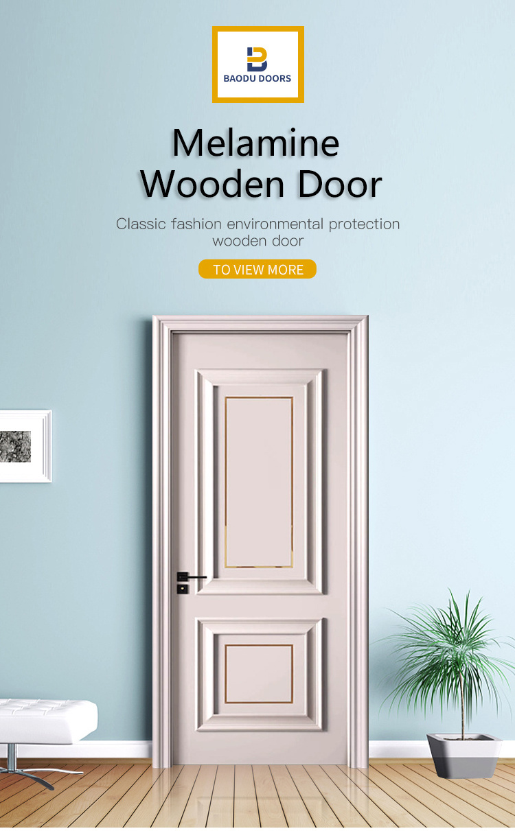 BOWDEU DOORS melamine wooden doors for houses interior skin panel oak veneer door skin customizable factory in China