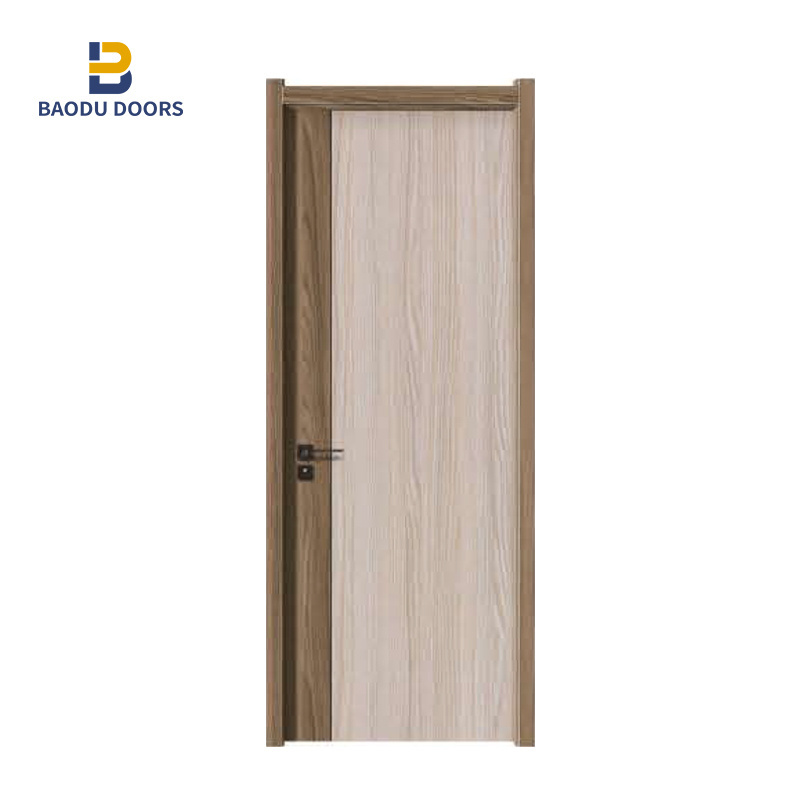 Waterproof WPC wooden door panel for houses interior room plastic composite moisture-proof soundproof cheap price latest design