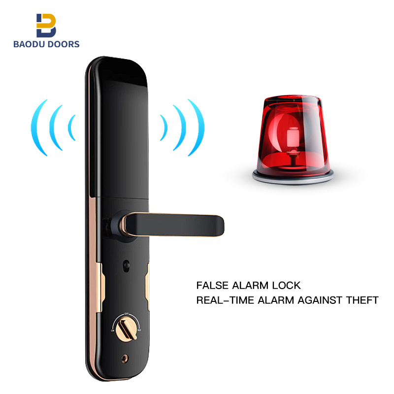 smart lock bedroom door touchprint unlock card keys remote app nice design fingerprint AI newest technology anti-theft