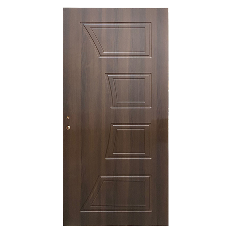 Cheap price PVC wooden doors for interior room latest design slab barn door prehung door skin with handle