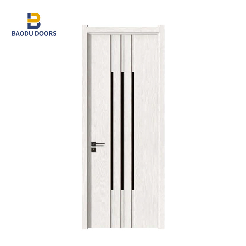 BOWDEU DOORS Wooden Door Panel PVC WPC Interior For Houses Design Picture Frames Soundproof Waterproof Factory Apartment