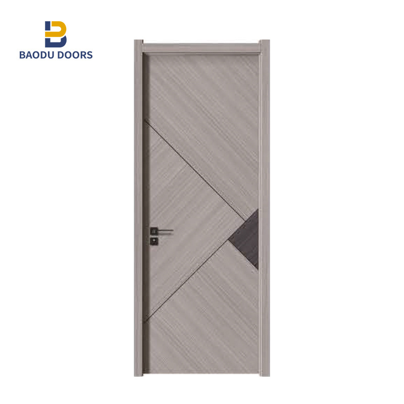 Waterproof WPC wooden door panel for houses interior room plastic composite moisture-proof soundproof cheap price latest design