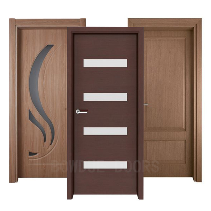 Solid wooden doors for houses interior bedroom entry door american style doors and windows modern design Chinese factory