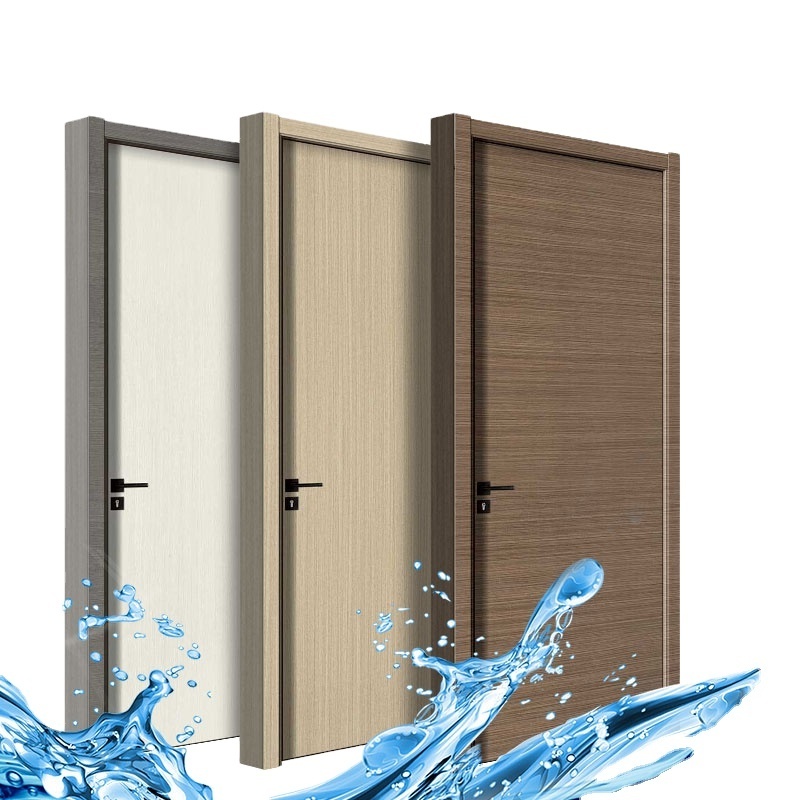 BOWDEU DOORS WPC wood doors panel for houses interior room wooden door design waterproof fireproof MDF HDF  mahogany