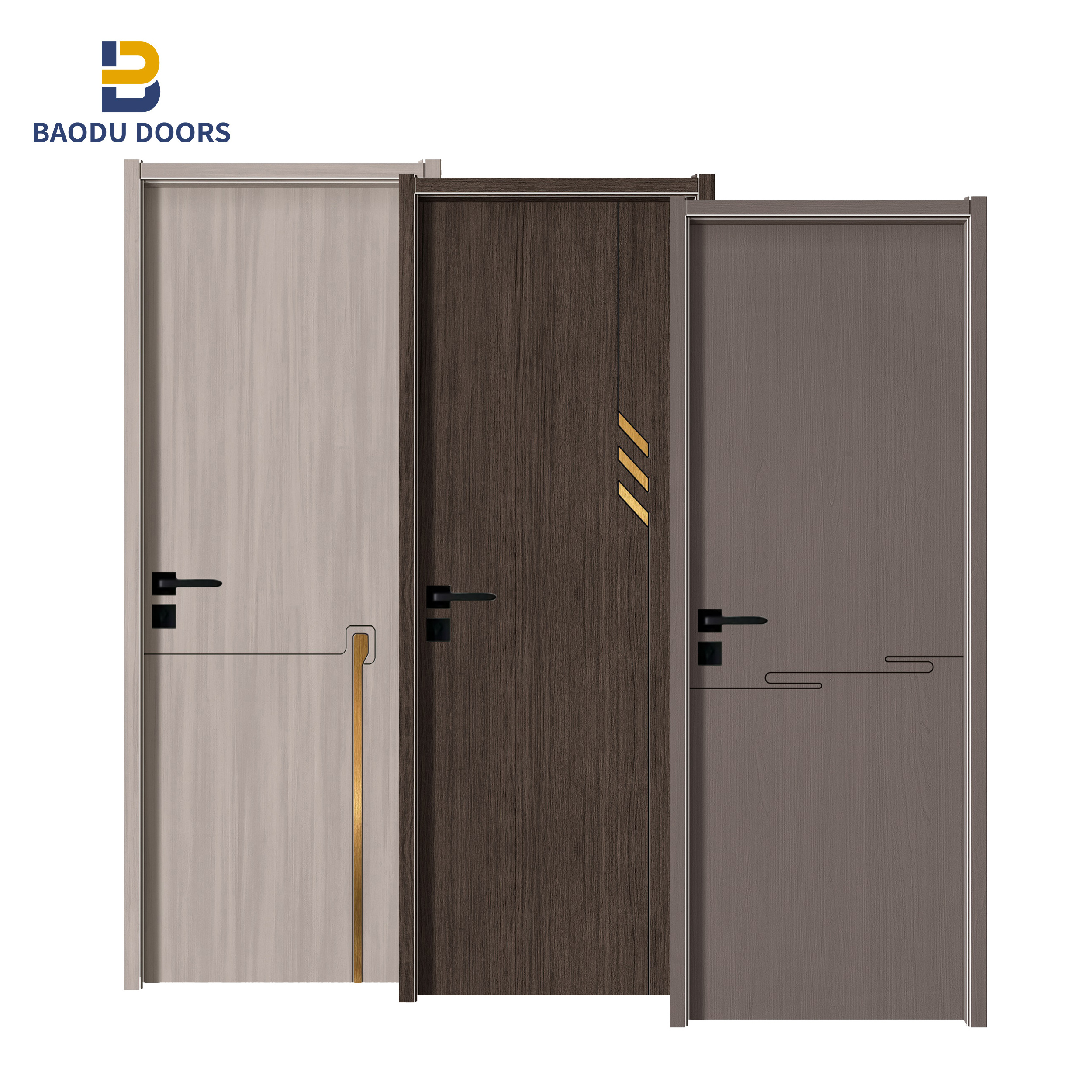 MDF melamine wooden doors durable for interior room factory directly HDF cheap price waterproof soundproof