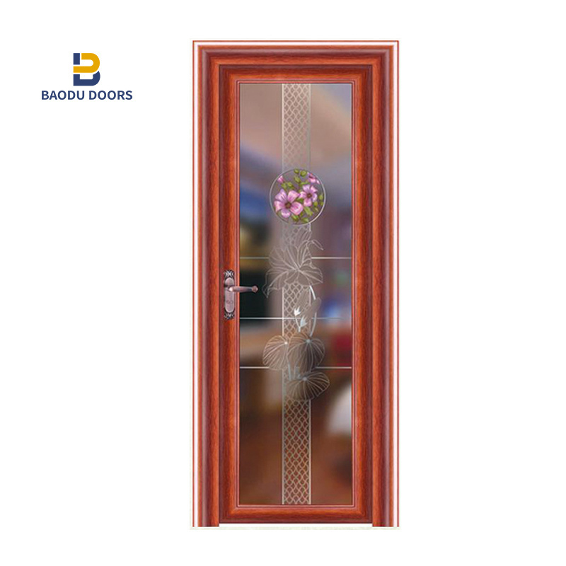 Glass aluminium bathroom door for houses interior panel garage shower door stop exterior waterproof fiber glass