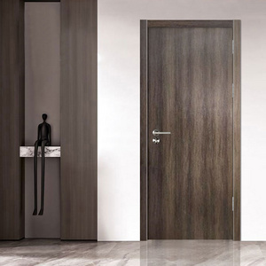 Prehung wood Wpc slab door for houses interior for office for wooden door for toilet bathroom factory wholesale