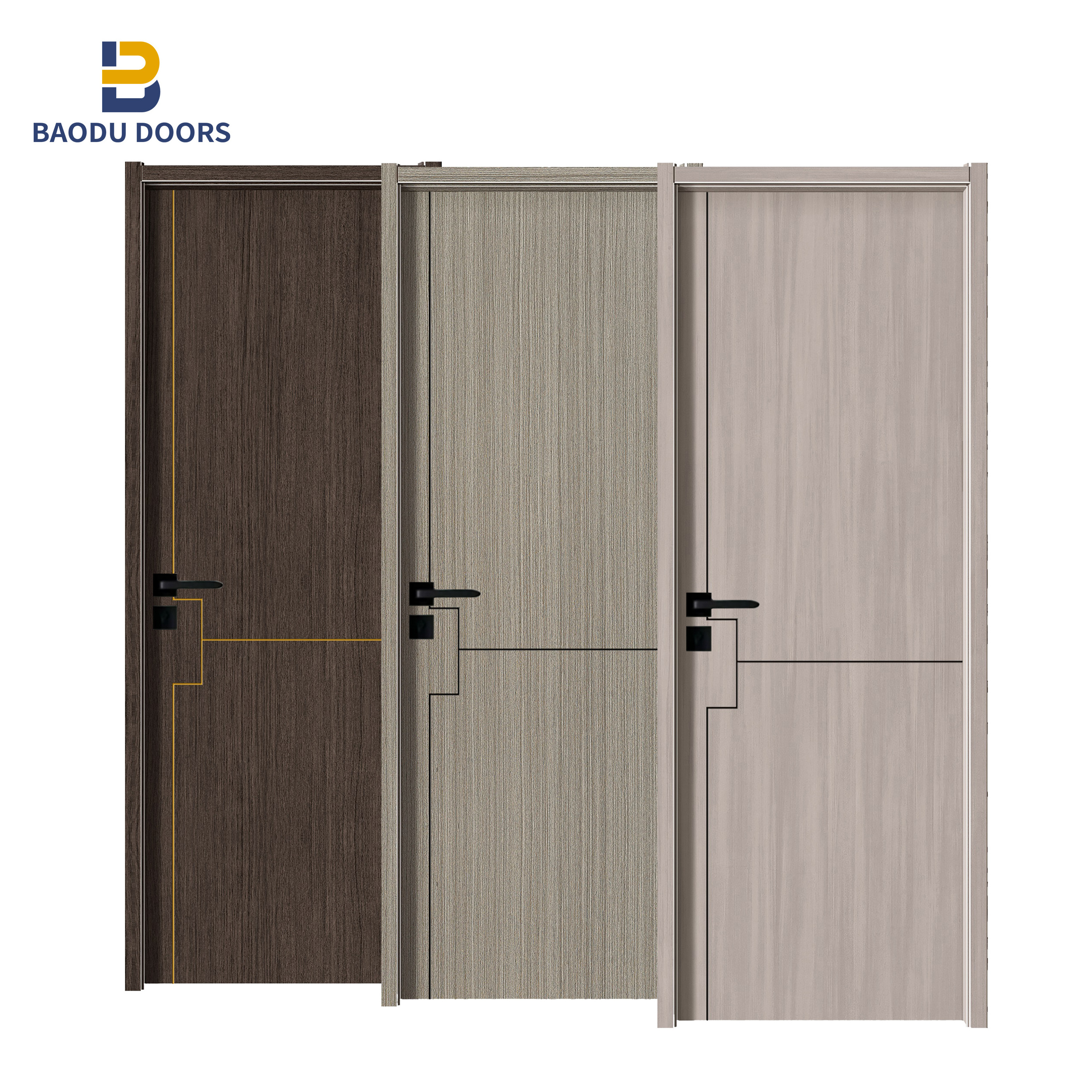 MDF melamine wooden doors durable for interior room factory directly HDF cheap price waterproof soundproof