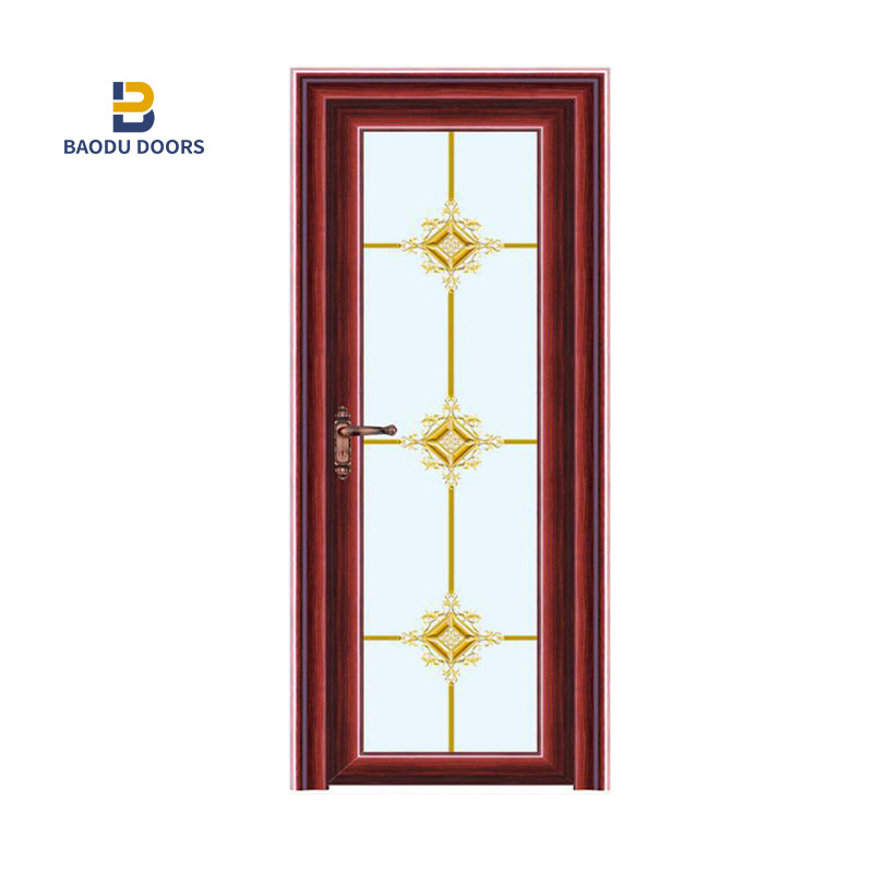 Glass aluminium bathroom door for houses interior panel garage shower door stop exterior waterproof fiber glass