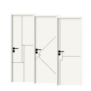 MDF melamine wooden doors durable for interior room factory directly HDF cheap price waterproof soundproof