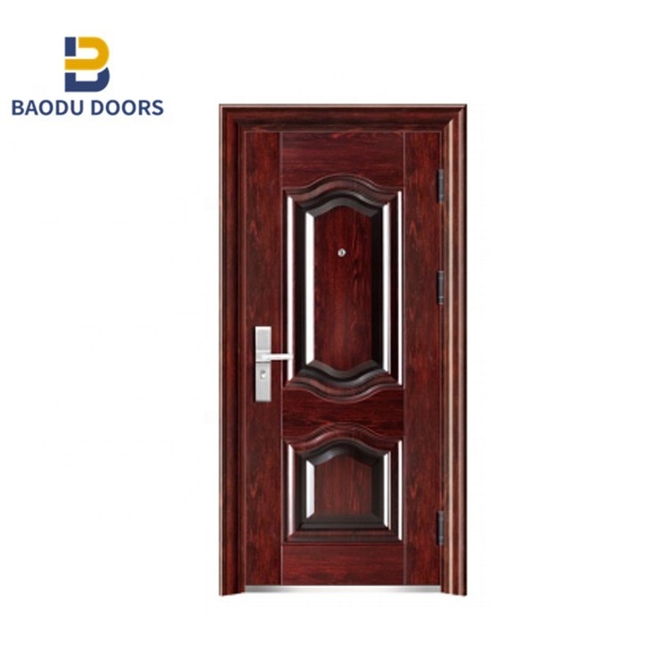 High Quality External Steel Door Used Metal Security Doors Swing Baodu Doors Graphic Design Cold Rolled Steel Modern Exterior BD