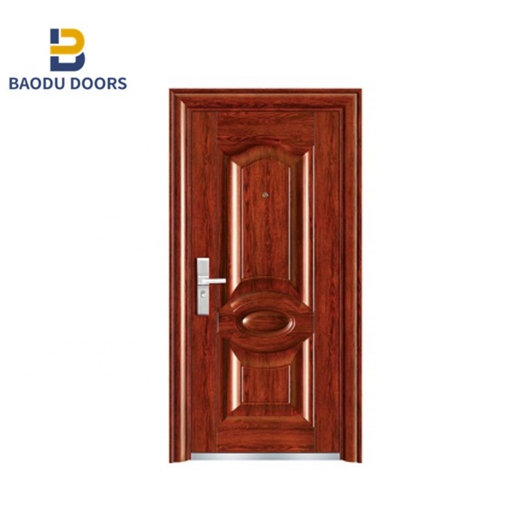 Security steel door for houses exterior front entry main entrance for gate anti-theft new design price metal panel for house