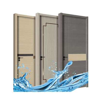 Waterproof WPC wooden door panel for houses interior room plastic composite moisture-proof soundproof cheap price latest design