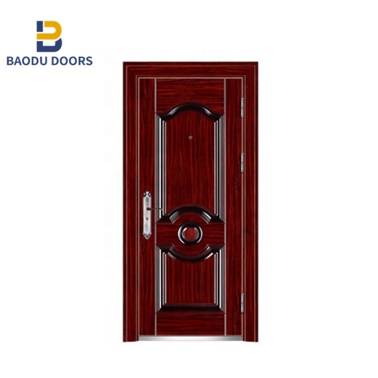 Security steel door for houses exterior front entry main entrance for gate anti-theft new design price metal panel for house