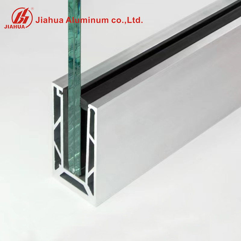 U Channel Glass Railing Perfiles De Aluminio, Glass Fence LED Aluminum U Channel Profile