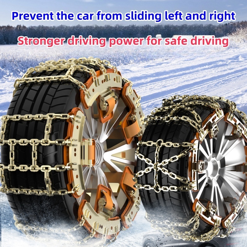 high quality Tire Crawler Anti Skid Chain Car Suvs General Anti Slip Iron Chain Thickened Manganese Tire Car Antislip Chain