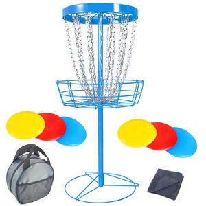 Double Chain Practice Portable Disc Golf Target Disc Golf Baskets Professional With Transit Bag