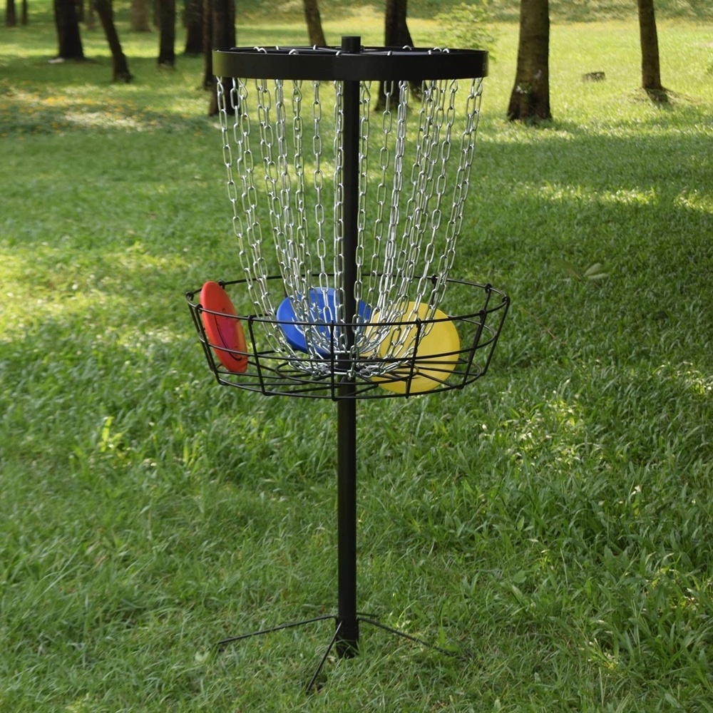 Double Chain Practice Portable Disc Golf Target Disc Golf Baskets Professional With Transit Bag