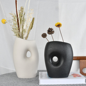 Nordic INS Elephant Flower vase For Natural Dried Flowers  Modern  Bouquet flower vase home decor Sand Glazed Ceramic Vase