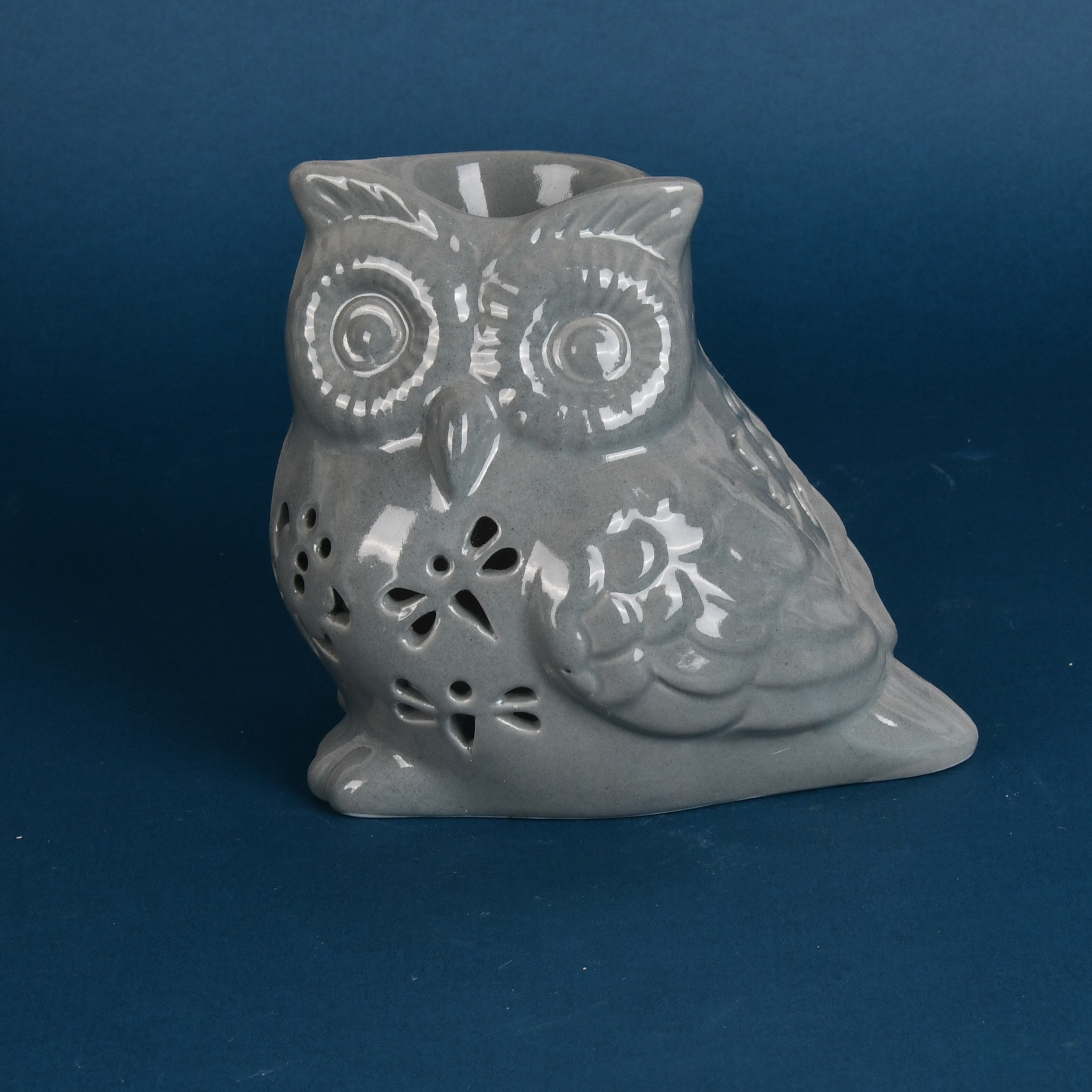 Owl Shape Ceramic Tea Light Holder Ceramic Tea Light Diffuser Holder Aromatherapy Essential Oil Burner Home Decoration