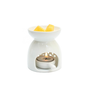 White Star Pattern Aromatherapy Tarts Holder Candle Ceramic Aroma Burners Assorted Wax Warmer  Wax Melt Essential Oil Burner