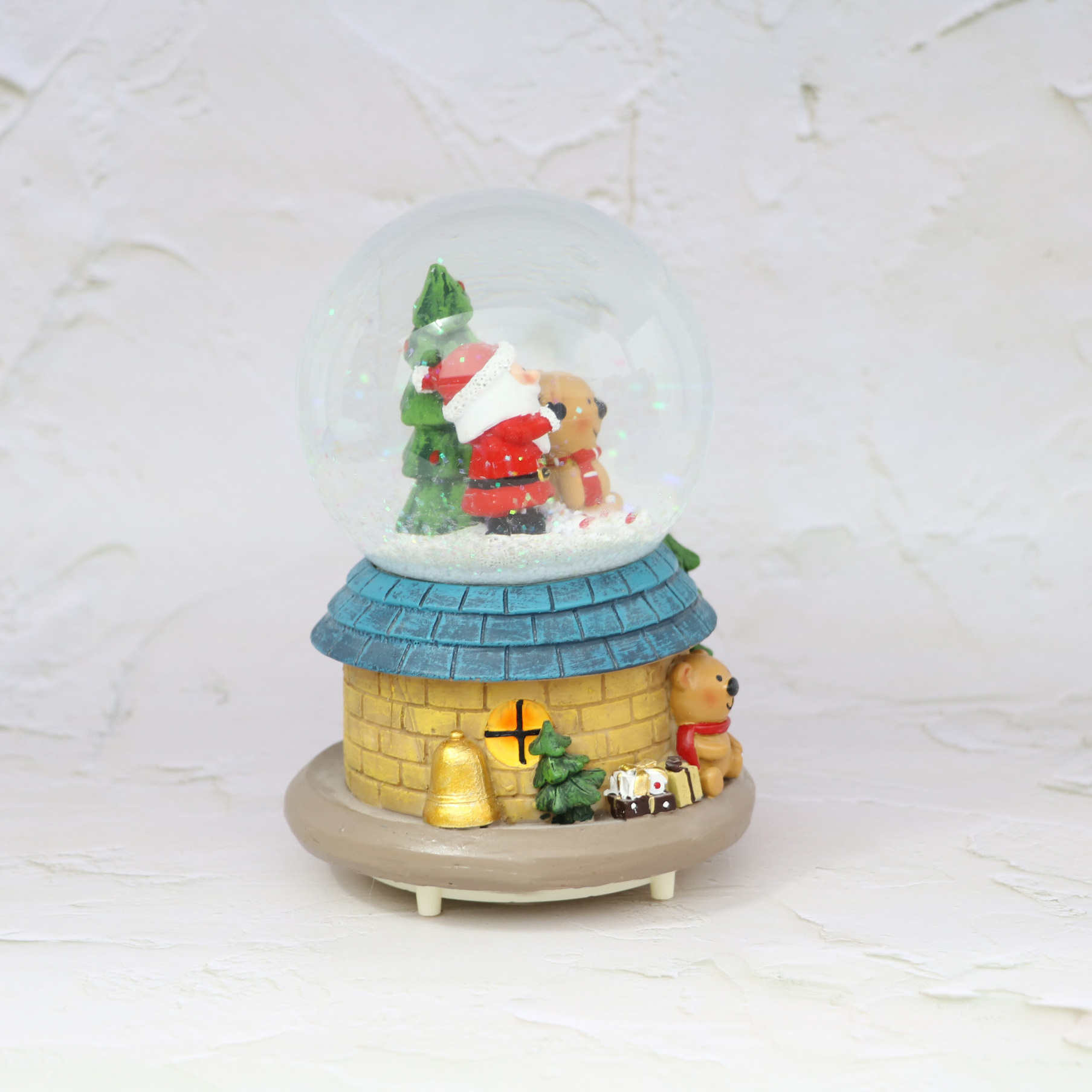 Decoration Home Crafts Christmas Water Polo With Auto Snow Music Snowman Crystal Ball Snowball Christmas Scene Arrangement