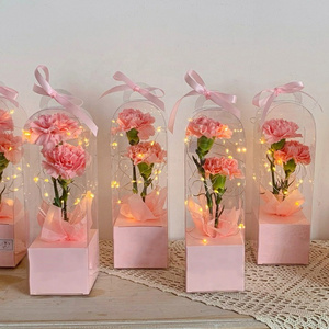 XJH 2024 Mother's Day Gift Box Wedding for Valentine's Day with PVC Window Gift Box for Mother's Day Flower Box Packaging