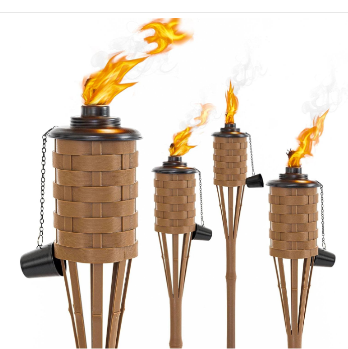 High Quality Wholesale 1.2m Bamboo Tiki Torches New Outdoor Lighting for Garden Supplies at Prices