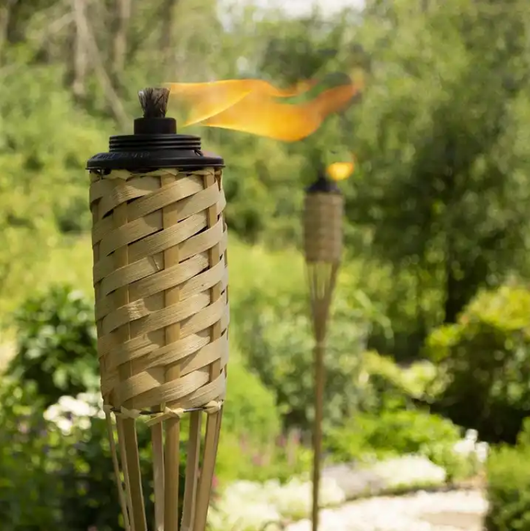 High Quality Wholesale 1.2m Bamboo Tiki Torches New Outdoor Lighting for Garden Supplies at Prices