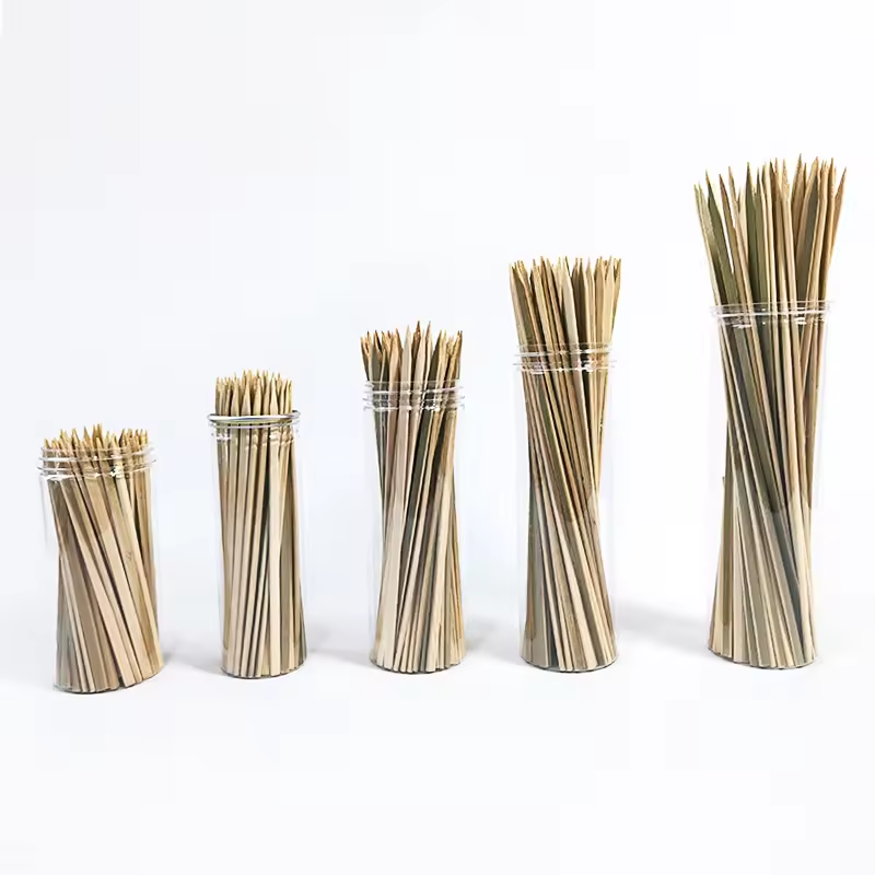 36 inch 60cm bamboo food holder making stand carbonized wooden umbrella kebab barbecue flat bamboo paddle skewer