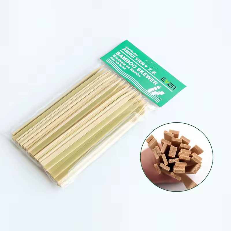 36 inch 60cm bamboo food holder making stand carbonized wooden umbrella kebab barbecue flat bamboo paddle skewer