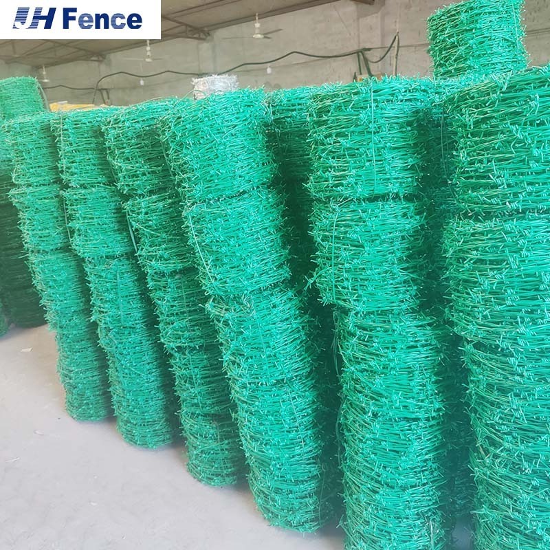 Factory Hot Dipped Galvanized Barbed Wire for Mesh Security Fencing 12.5 Gauge 18 Gauge PVC Coated Iron barbed wire 50kg