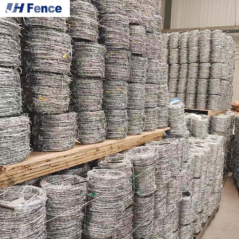 Factory Hot Dipped Galvanized Barbed Wire for Mesh Security Fencing 12.5 Gauge 18 Gauge PVC Coated Iron barbed wire 50kg