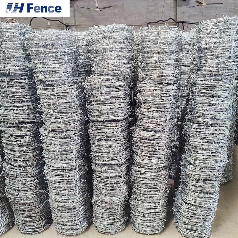 Factory Hot Dipped Galvanized Barbed Wire for Mesh Security Fencing 12.5 Gauge 18 Gauge PVC Coated Iron barbed wire 50kg