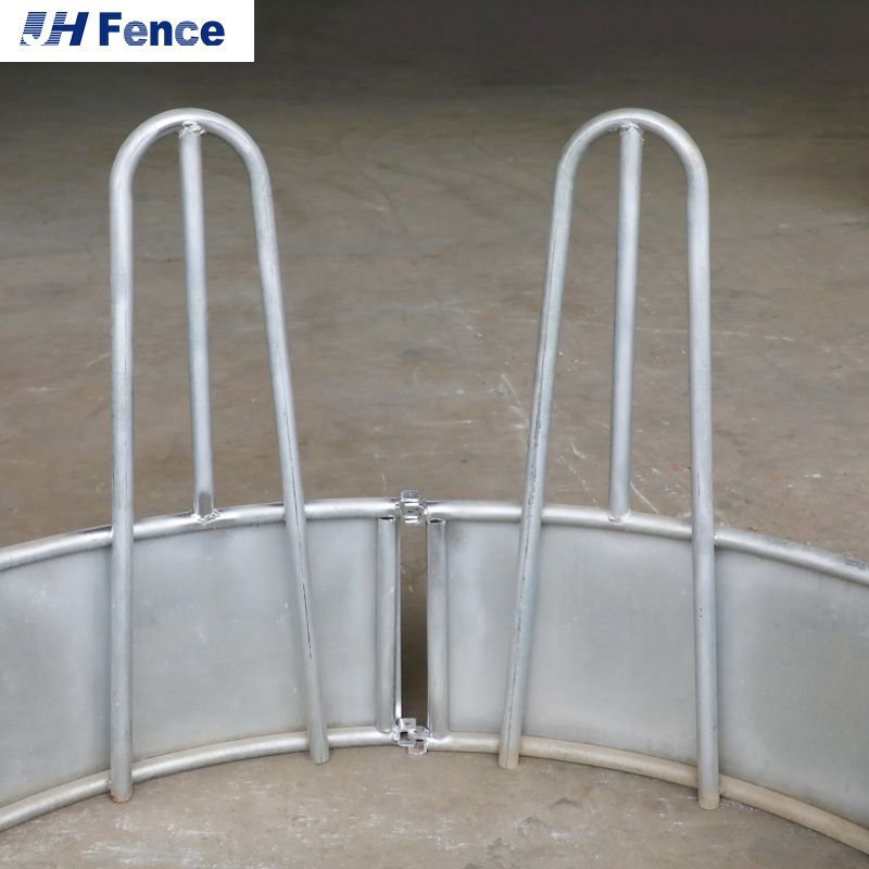 Steel pipe welded galvanized portable cattle hay bale feeder hot sale for cattle farm yard