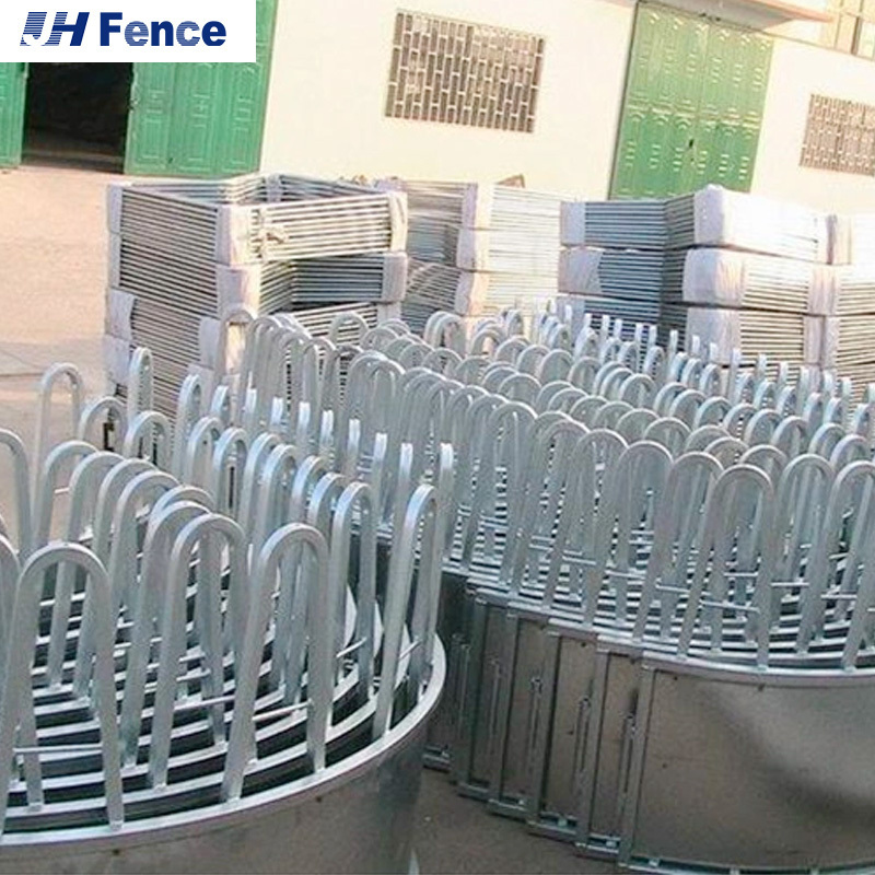 Steel pipe welded galvanized portable cattle hay bale feeder hot sale for cattle farm yard