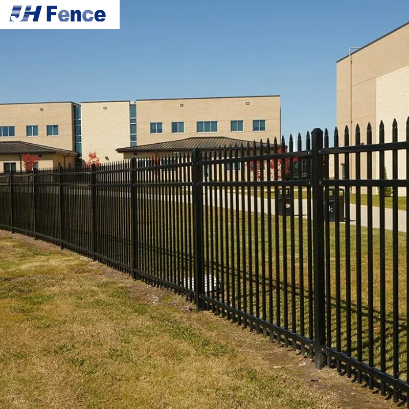 Galvanized Steel Hercules Pressed Spear Top Sustainable white metal fences Panels Iron Security Fencing Pool Garden Yard Fence