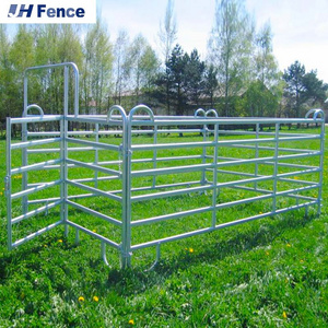 Customized galvanized farm fence Portable mobile horse pen panel animal livestock barrier fence heavy duty cattle yard panels