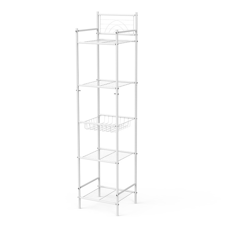 Free Standing Metal Corner Rack 5 Tier Closet Kitchen Bathroom Storage Open Shelf Unit