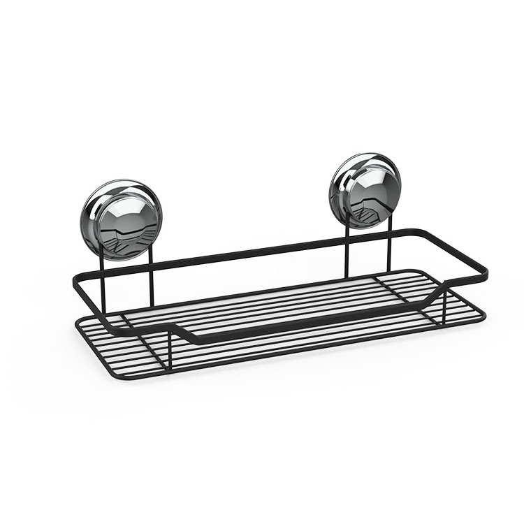 Suction Cup Wall Mounted Bathroom Kitchen Toilet Shelf Stainless Steel Shower Caddy for Shampoo Shower