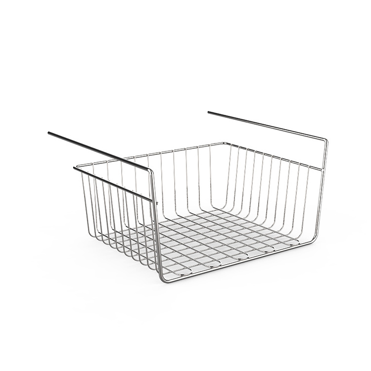 Metal Wire Laundry Wardrobes Bathroom Kitchen Hanging Insert Baskets Under Cabinet Storage Shelf