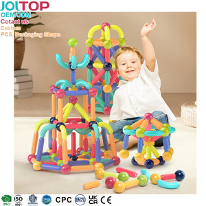 OEM ODM Custom Plastic Building Blocks Creative Construction Games Set Educational Rod and Magnetic Sticks Balls Toys for Kids