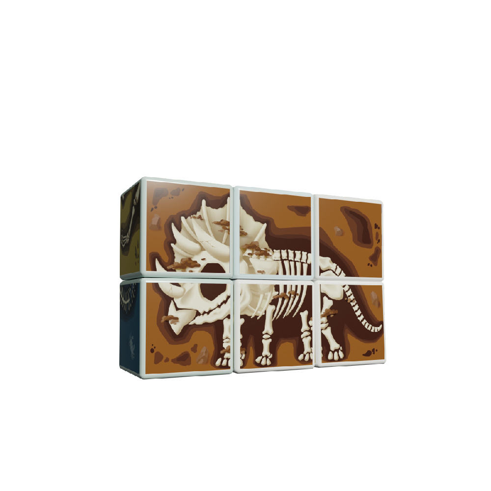 Dinosaur fossil toys Magnetic Blocks Educational Magic Cube jigsaw puzzle toys for kids