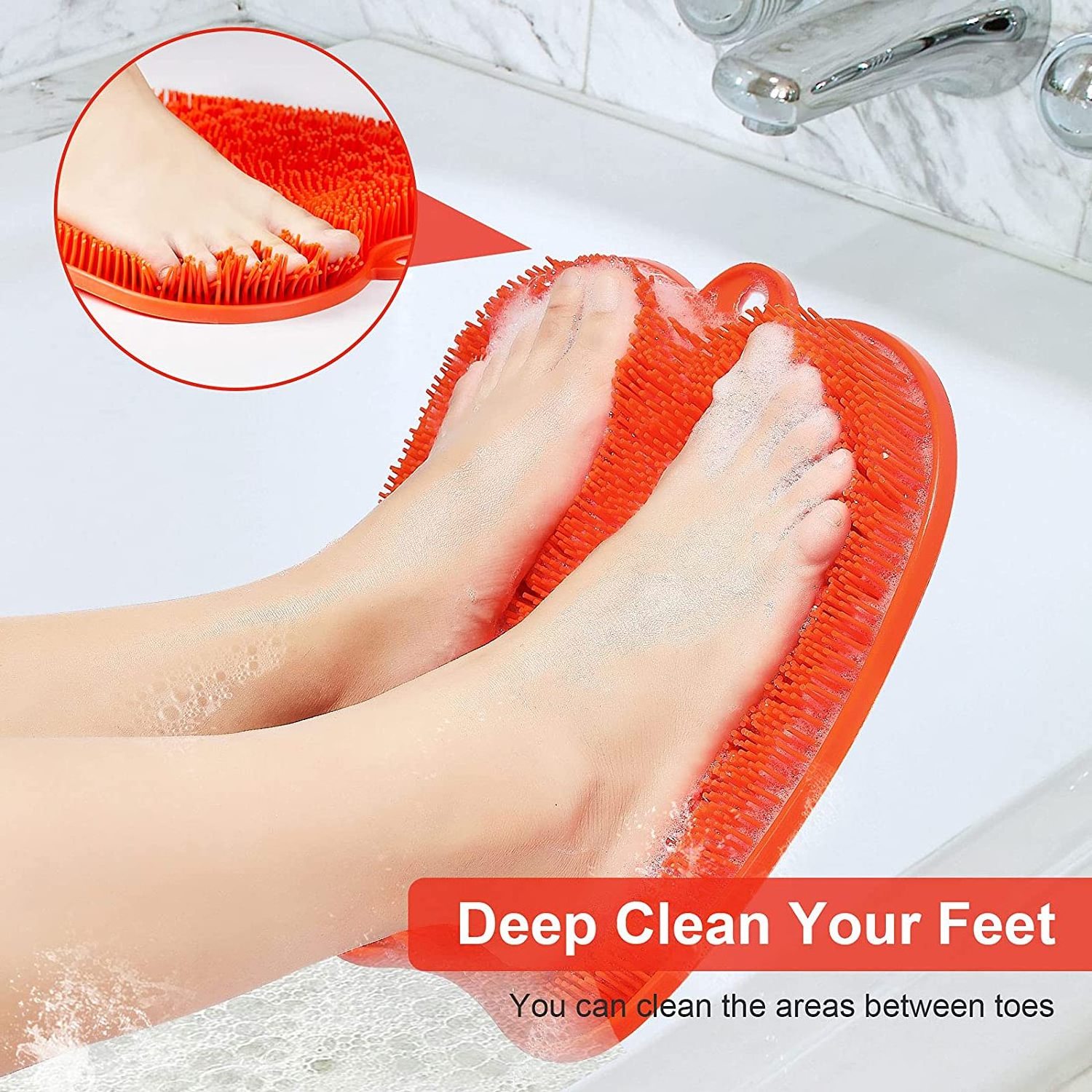 Foot SPA Silicone Shower Foot Massager Silicone Scrubber Non-slip With Suction Cups