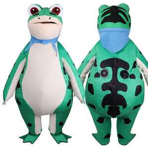 Adult New Inflatable Frog Costume Funny Full Body Blow Up Cosplay Costume Suit For Men Women Party Outfits