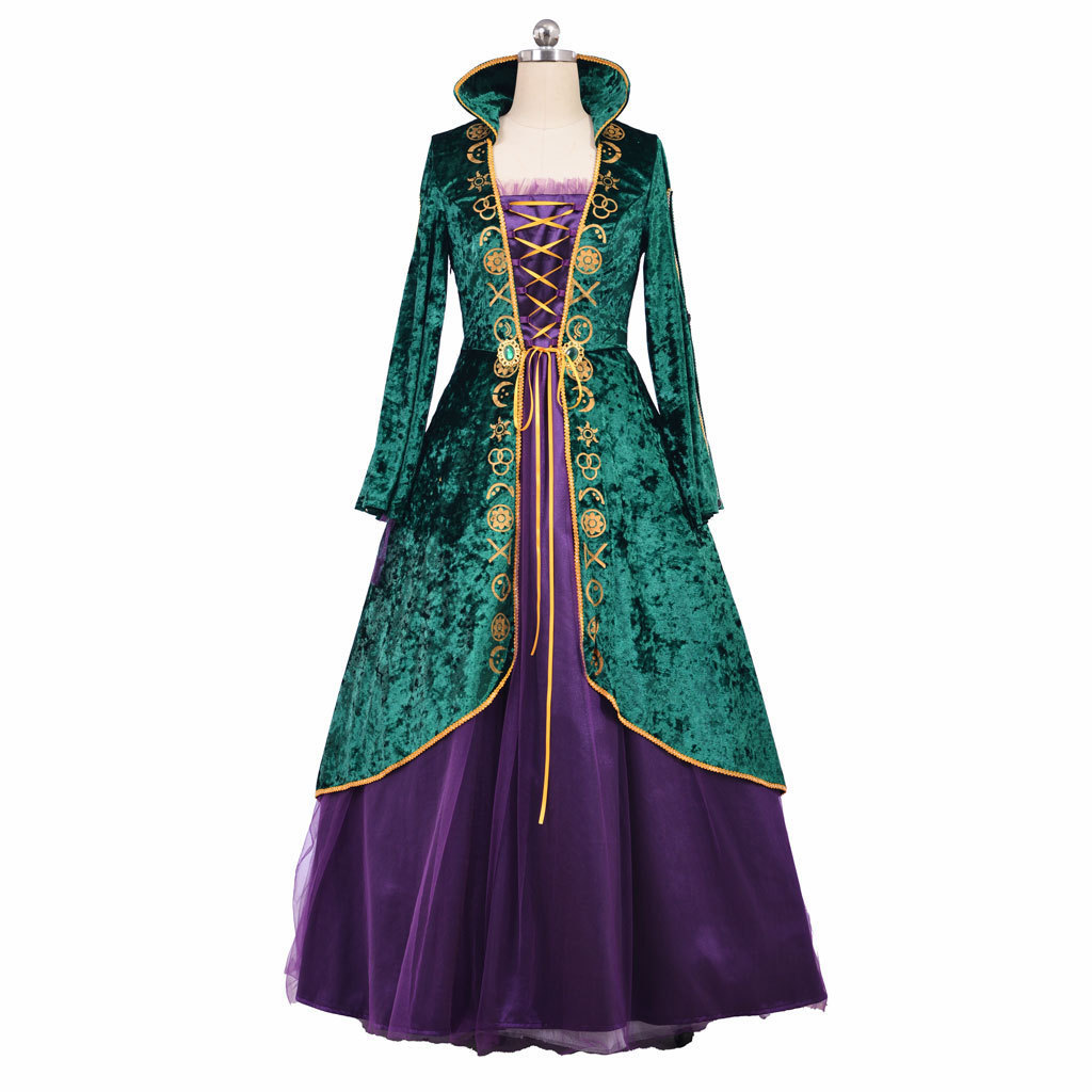 Halloween Cosplay Performance Wear Medieval Elf Fairy Fantasy Costume Dress